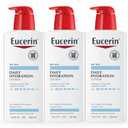 Eucerin Daily Hydration Body Lotion, Unscented Body Lotion for Sensitive Dry Skin, 16.9 Fl Oz Pump Bottles, 3 Pack