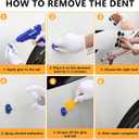 139pcs Dent Puller Kit, Paintless Dent Removal Kit for Dent Repair, Car Dent Repair Kit with Golden Lifter, Bridge Puller, Slide Hammer T-Bar, Car Dent Puller for Car Refrigerator Door Ding Repair