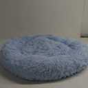 WESTERN HOME WH Calming Dog Bed & Cat Bed, Anti-Anxiety Donut Dog Cuddler Bed, Warming Cozy Soft Dog Round Bed, Dog Cat Cushion Bed for Small Medium Dogs and Cats (30.0"L x 30.0"W x 8.0"Th, Light Blue)