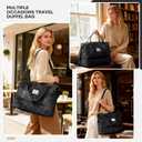Travel Duffel Bag, Sports Tote Gym Bag, Shoulder Weekender Overnight Bag for Women