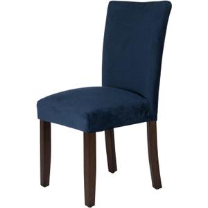 HomePop Parsons Classic Upholstered Accent Dining Chair, Set of 1, Navy Velvet
