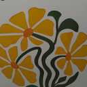 Framed Boho Flower Power Canvas Wall Art Retro Gallery Floral Prints 70s Inspired Botanical Painting Posters Colorful Vintage Picture Room Decor Aesthetic Bohemian Wall Art for Bedroom Living Room Office16x24 Inchx3 (Canvas Yellow-2pcs)