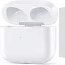 Wireless Charging Case Compatible with AirPods 3, Charger Case Replacement for AirPods 3rd Gen, with Bluetooth Pairing Sync Button, Earphones Not Included (A3C+Gray Cleaning Cloth)