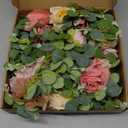 Waipfaru Flower Garland Decorations, 6.07Ft Pink Floral Rose Garland, Artificial Eucalyptus Greenery Vines with Flowers for Wedding Table Runner Centerpieces Backdrop Room Decor (Pink) (1 Pack)