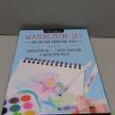 Kassa Watercolor Painting, Drawing & Art Supplies Set | Includes 21 Watercolor Palette, 30 Sheets & 3 Water Brush Pens in Assorted Sizes | Ideal for Home, School Art Projects & Bedroom Decoration