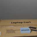 ErGear Mobile Standing Desk with Wheels, Adjustable Height 28.3″ to 46.1″, Rolling Laptop Cart with Cup Holder, Storage Basket, Computer & Pen Slot, Home Office Stand Up Desk, White (31.5″ x 15.75″)