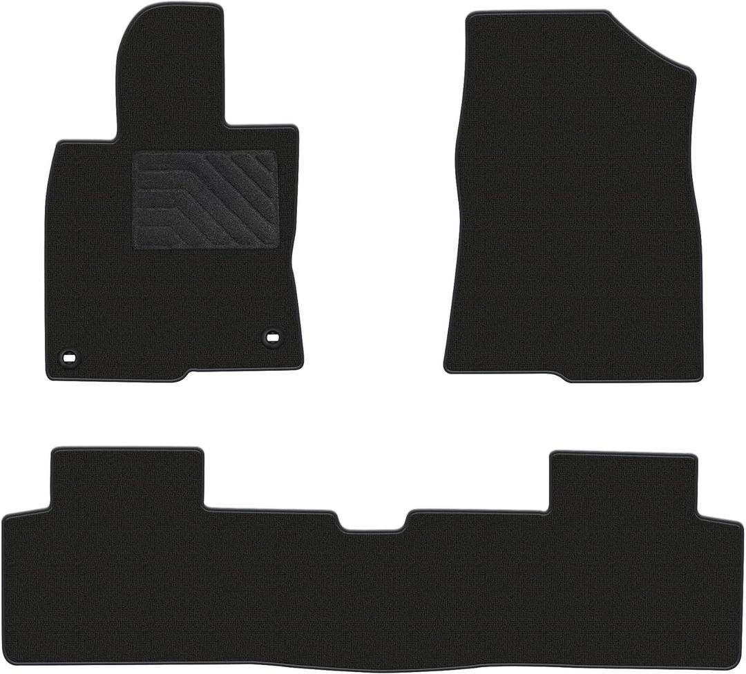 Floor Mats Fit for Honda Civic Sedan 2016-2021 & Hatchback 2017-2021 & Coupe 2016-2020, Custom Fit All Weather Floor Liner, 1st & 2nd Row, Black