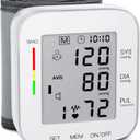MMIZOO Wrist Blood Pressure Monitor Bp Monitor Large LCD Display Blood Pressure Machine Adjustable Wrist Cuff 5.31-7.68 inch Automatic 99x2 Sets Memory with Carrying Case for Home Use (W1681) (White)