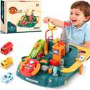 2026 Upgraded Car Adventure Toy for 3 4 5 6 Year Old Boys Girls, Race Track Toy with Steering Wheel & Sound, Montessori STEM Toys for Toddlers, Fine Motor Skills Birthday Gift for 3-5 Year Old Kids