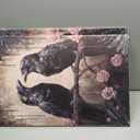 OAAPITI Crow Canvas Wall Art Black Raven Picture Print Pink Rose Poster Vintage Gothic Painting Artwork for Living Room Halloween Decor(Artwork-6,16"x24")
