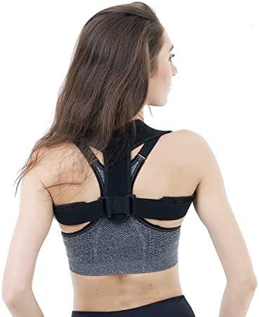 HLOES Posture Corrector for Women and Men,Adjustable Upper Back Brace, Breathable Back Support straightener, Providing Pain Relief from Lumbar, Neck, Shoulder, and Clavicle, Back.