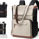 GOLF QUALITY Convertible Daypack Laptop Backpack for Women Men Carry on Tote Backpack Bookbag for College Work Nurse Travel, 16Inch, Apricot Brown