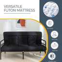 MAXYOYO 6" Extra Thick Japanese Floor Mattress Futon Mattress, Foldable Tatami Pad for Adults, Roll Up Floor Mat for Living Room Guest Room RV, Black, Twin