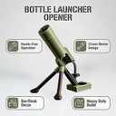 Beer Bottle Mortar Bottle Opener, 51mm Mortar Beer Bottle Opener, Heavy-Duty Tactical Cap Launcher, Hands-Free Push Down Bottles Cap Launcher, Home Party Bar Desk Decor