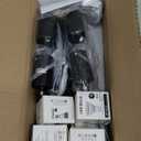 Dimmable 4 Light Black Plug in Track Light White Plug in Ceiling Lighting Fixture with 16.4' Long Cord,4 Way Ceiling Spotlight,Rotatable Wall Mount Light Head,LED dimmable Spot Bulbs Included