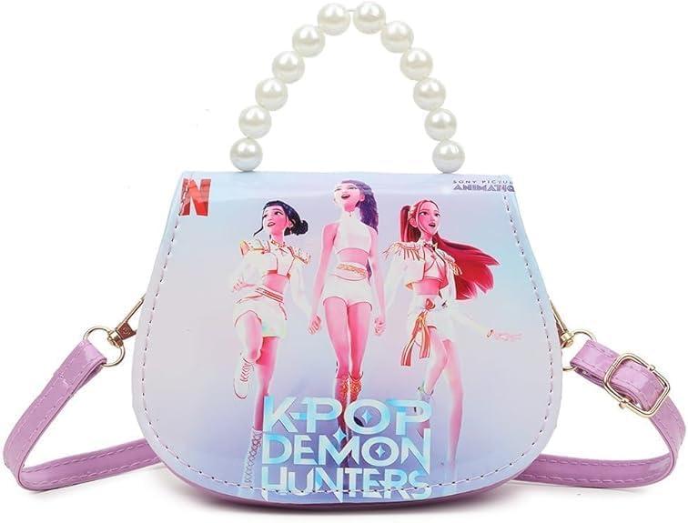 Demon Movie Hunters Sling Crossbody Bag Wallet Kawaii Storage Bag Cartoon Travel Purse Bags for Women
