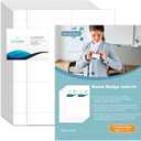 MaxGear 240 Name Badge Inserts Badge Labels, 3" x 4" Printable Name Tags Insert, Personalized Insert Badges Refill, Custom Card Paper Compatible with Laser/Inkjet Printer, Office, White