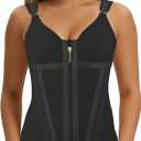 MAGICFAJAOS Waist Trainer Corset for Women Belly Fat Tummy Control Sport Workout Body Shaper Vest for Women Postpartum (Black, L)