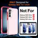 Hualele for Samsung Galaxy S23 Case,[Military Grade Protection] [Dropproof Shcokproof] Anti-Slip Grip Dual Layer Rugged Heavy Duty Galaxy S23 Phone Case,Pink