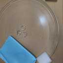 Microwave Turntable, Universal Microwave Plate 24.5cm, Microwave Replacement Turntable, Microwave Plate with 3 Stands, Suitable for Microwave Dishes,