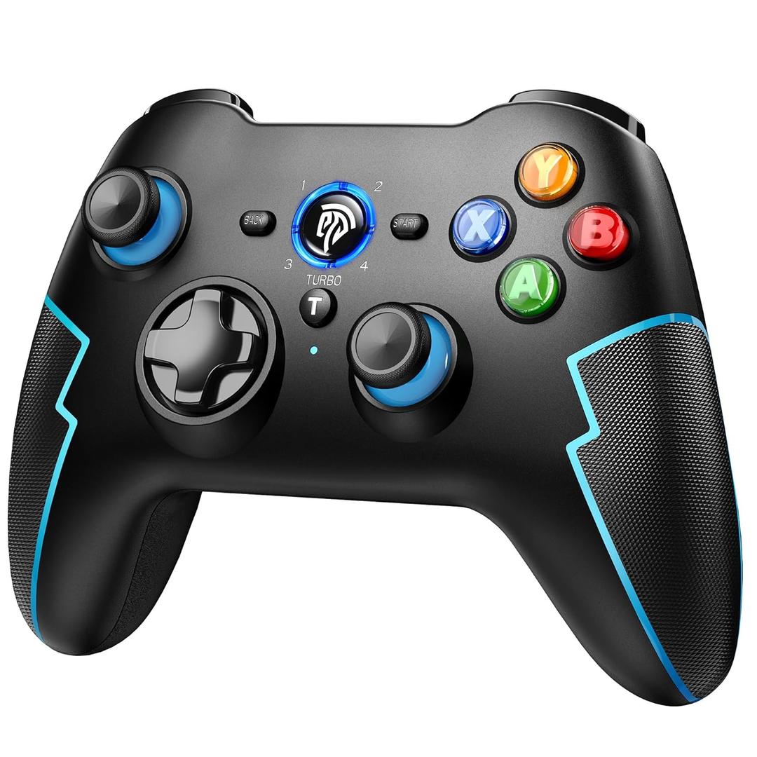 EasySMX 9013Pro Wireless Controller for Windows PC/PS3/Android Phone&Tablet&TV BOX/iPhone/iPad/Switch/Stesm Deck/Tesla, Bluetooth Controller Gamepad with Hall Effect Triggers-Comfort for Big Hand