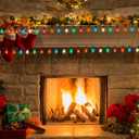 3 x 25 Pack C7 Christmas Replacement Bulbs, Multicolor Christmas Bulbs Vintage Ceramic Lights for Indoor Outdoor Patio Christmas Party String Lights, 5W Incandescent Night Light, C7/E12 Candelabra Base