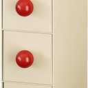 Stackable drawer with 3 Drawers, Bathroom Storage Organization, Makeup Organizer for Nail Polishes, Liquid Foundation, Lipsticks, Powder Puff, Beige