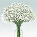 Der Rose 18Pcs Babys Breath Artificial Flowers Faux Gypsophila Stems, Real Touch Silk Fake White Babys Breath Flowers Artificial Bulk for DIY Wedding Table Centerpieces Home Party Decorations