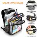 Clear Backpack for School - 17 inch Heavy Duty Transparent Bookbag for Boys and Girls, See Through Backpacks for Kids Elementary High School Students, Work