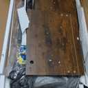 GYIIYUO 2 Wood Drawer Lockable File Cabinet with 22'' Extended Desktop, Mobile Filing Cabinet with Side Bag, Rolling Printer Stand, Fits A4&Letter Size, Home Office, Rustic Brown