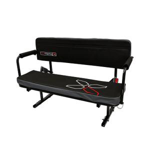 YUTRAX Universal Mount UTV Jump Seat, UTV Accessory, Increase Seating Capacity, Heavy-Duty Steel Frame, Padded Seat & Backrest, Seat Flips Up, Easy to Assemble