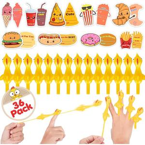 Valentines Day Gifts for Kids, 36 Pack Valentines Cards for Kids School with Slingshot Chicken Toys, Finger Toy for Boys Girls,Valentines Classroom Exchange Gift for Party Favors