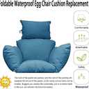 Indoor Outdoor Egg Chair Cushion Printed Hanging Basket Cushions, 49"L x 49"W