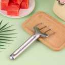 BOXOB Watermelon Cutter Slicer, Stainless Steel Watermelon Cutting Tool Portable Fruit Cutter for Melon Mango Home Kitchen Gadget Camping Party