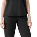 Scrubs for Women Set,Soft Mock Collar Scrub Top & Jogger Scrub Pant,8 Pockets,Relaxed Fit Stretch Nurse Uniform Sets