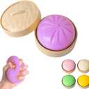 Dumpling Squishy, Mystery Squishy Dumpling Box, Fidget Toys Adults & Teens, Easter Basket Stuffers, Stocking Stuffers, Sensory Stress Ball Squeeze Toys for Stress Relief (Deep Purple)