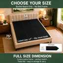 DFAN 54"×75" Bunkie Board Full Size – Double Sided Non-Slip Breathable Bed Support, Anti-Sag Full Bed Slats Support Under Mattress for Slatted Bed Frame Base, Metal Frames, Sofa Beds, Foldable Black