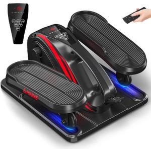Under Desk Elliptical Machine, Electric Elliptical Leg Exerciser While Sitting for Seniors with Upgraded 15 Speeds & 12 Auto Modes, Forward & Reverse Direction, Quiet Portable Seated Pedal Exerciser