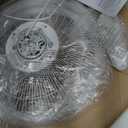 24" Low Profile Ceiling Fan with Light, Bladeless Ceiling Fans with Remote/APP Control, Flush Mount Ceilings Fans, Modern Enclosed Led Ceiling Fan 3 Colors Dimmable 6 Speeds Timing White