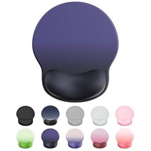 Laborio Ergonomic Mouse Pad Wrist Support, Comfortable Mouse Pad Wrist Rest, Relieve Wrist Pain Gel Mouse pad, Non-Slip Rubber Base Mousepad for Laptop, Computer(Gradient Klein Blue)