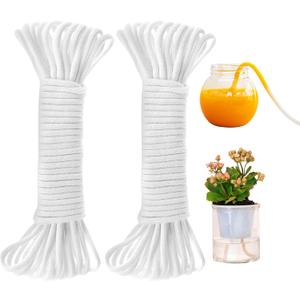 60 feet 1/6 inch Wicking Rope for Plants, Self Watering Wick Cord for Vacation, Plant Water Wicks for Self-Watering Planter Pot DIY Automatic Watering Device System