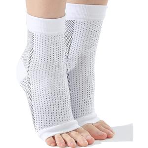 Soothe Socks for Neuropathy Pain, Outdoor Sports Ankle Compression Foot Cover, Soothe socks for Neuropathy, Soothe socks for Foot, Ankle Brace Compression Support (White, Small/Medium)