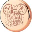 KEYCHIN Fairy Princess Pocket Mirror Pixie Fairy Tale Fans Gift Faith Trust & Pixie Dust Compact Mirror Princess Gifts (Pixie Dust-RG)