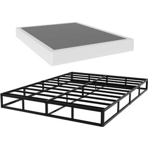 YORMDMO 7 Inch Box Springs, Mid Profile Box Spring Only for Queen Bed, Heavy Duty Metal Mattress Foundation with Fabric Cover, Easy Assembly, Noise-Free, Queen Size