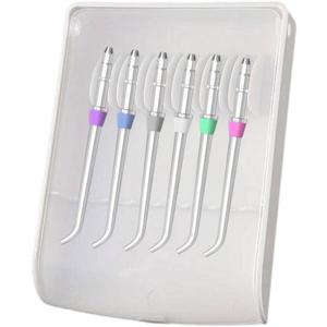 Replacement Tips for Waterpik Water Flosser, [6-Pack Tips & Storage Case] Water Pik Replacement Picks Waterpik Accessories Attachment Heads