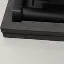 Tindbea Toilet Paper Holder with Phone Shelf + Towel Robe Hooks, Adhesive or Screw Wall Mounted Toilet Paper Roll Storage, Stainless Steel Bathroom Tissue Roll Holder (Matte Black) (Regular)