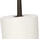 WallCharmers Rustic Paper Towel Holder, Metal Toilet or Kitchen Paper Holder for Floor or Countertop, Rustic Giraffe