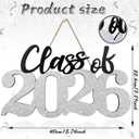 3 x Graduation Decorations 2026 Wood Sign Sliver Class of 2026 Photo Props for College High School Graduation Party Supplies
