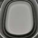 Large Plastic Cleaning Supplies Caddy Bucket with Handles, Portable Cleaning Tool Storage Tote Pop Up Mop Bucket for Dorm and Bedroom, Collapsible Plastic Bucket for Fishing, Garden (Grey)