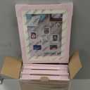 ABCHIOPQ 4 Pack Pink Kids Art Frame, 8.5x11 Front Opening Wood Kid Artwork Frames Changeable, Wallmounted or Standing Children Art Frame with Mat, Holds 150 Pcs, Drawing Display Storage Frames